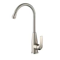 Lead-Free Faucet Plating+ Brushed Single Handle  Kitchen Sink Water Taps