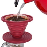 Portable Home Outdoor Homemade Coffee Filter Creative Silicone Collapsible Coffee Funnel Cup